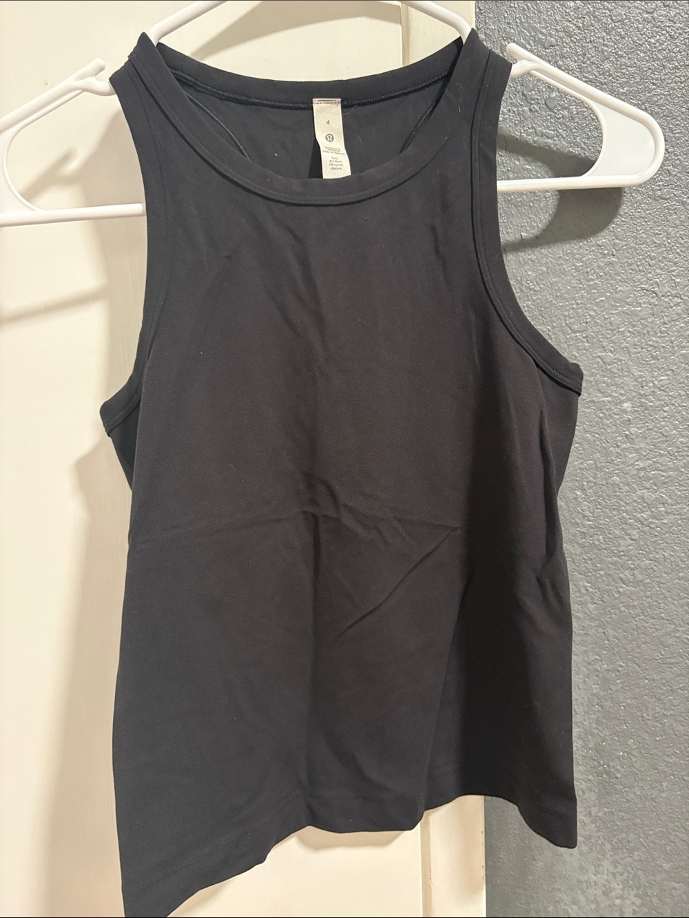 lululemon athletica Black Ribbed High-Neck Tank